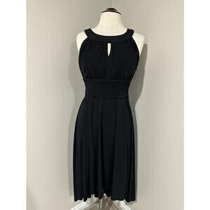 Sangria High Low Sleeveless Midi Dress Black Size 12